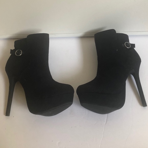 Just Fab / Black / Stiletto Booties - Size 8.5 - Picture 3 of 6